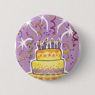 Birthday Cake Pin Ronde Button 5,7 Cm