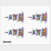 Birthday Cake Rechthoekige Sticker (Vel)