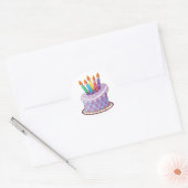 Birthday Cake Ronde Sticker (Envelop)