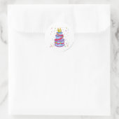 Birthday Cake Ronde Sticker (Tas)