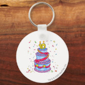 Birthday Cake Sleutelhanger (Voorkant)