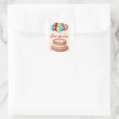 Birthday Cake Square Sticker (Tas)