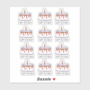 Birthday Cake Sticker
