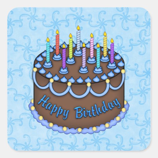 Birthday Cake Sticker (Voorkant)