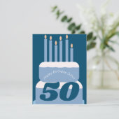 Birthday Cake Tiered Blue Elke leeftijd (Staand voorkant)