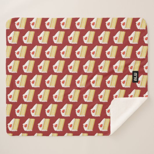 Birthday Cake - Tres Leches Butter Sponge custom Sherpa Deken (Voorkant (horizontaal))