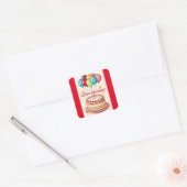 Birthday Cake Vierkante Sticker (Envelop)