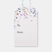 Birthday Cake with Confetti Gift Label Cadeaulabel (Achterkant)