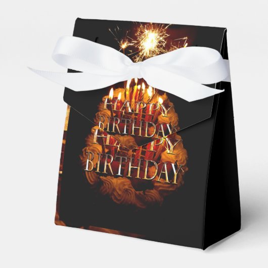 Birthday Cake with Sparklers, Bedankdoosjes (Voorkant Zijde)