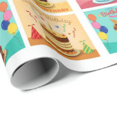 Birthday Cakes Pattern Cadeaupapier (Rol Hoek)