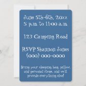 Birthday Camp out Kaart (Achterkant)