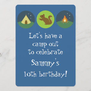 Birthday Camp out Kaart