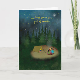 Birthday Camping Under the Stars Kaart