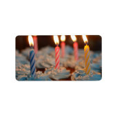 Birthday Candle Cupcakes Etiket (Voorkant)