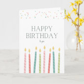 Birthday Candle Greeting Card Kaart (Gele Bloem)