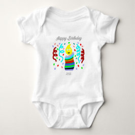 Birthday Candle Greetings Baby Jersey Bodysuit