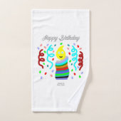 Birthday Candle Greetings Bathroom Towel Set Bad Handdoek (Handdoek)