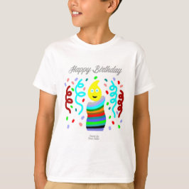 Birthday Candle Greetings Boys Basic T-Shirt