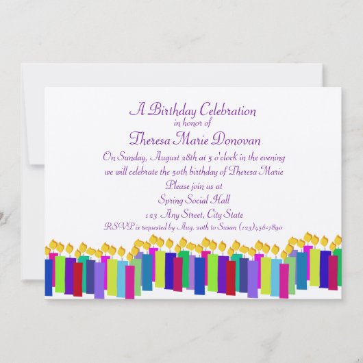 Birthday Candles Kaart (Voorkant)