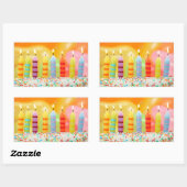 Birthday Candles Rechthoekige Sticker (Vel)