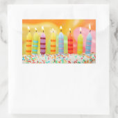 Birthday Candles Rechthoekige Sticker (Tas)
