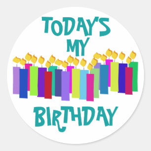Birthday Candles Ronde Sticker