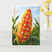 Birthday Candy Corn On the Cob Kaart (Gele Bloem)
