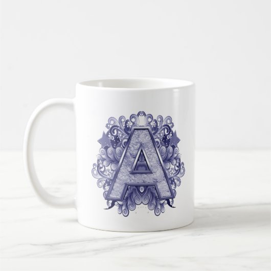 Birthday-Capital Monogram - letter A Koffiemok (Links)