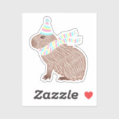 Birthday Capybara Sticker (Vel)