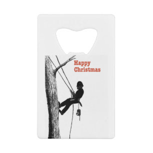 Birthday CarArb Art Arborist Tree Surgeon Chainsee Kredietkaart Flessenopener