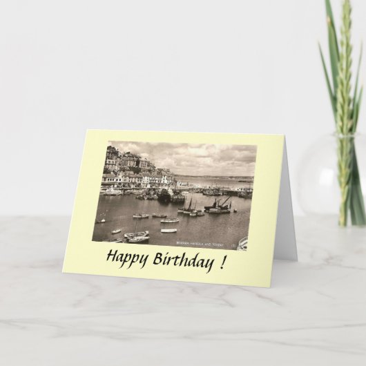 Birthday Card - Brixham, Devon Kaart (Voorkant)