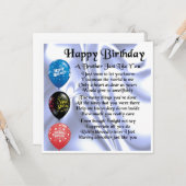 Birthday Card - Brother Poem Kaart (Voorkant / Achterkant in situ)