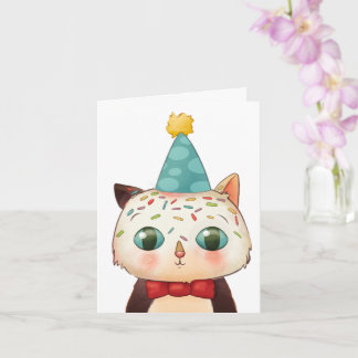 Birthday Card Cat Cute Funny vertelt haar Kaart