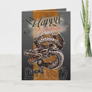 Birthday card dragon kaart