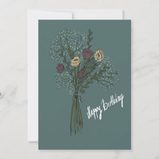 Birthday Card "Flowers" Kaart