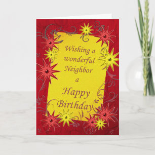 Birthday card for a sneghbor kaart