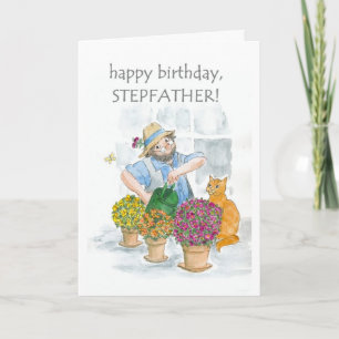 Birthday Card for a Stepfather - Gardening Kaart
