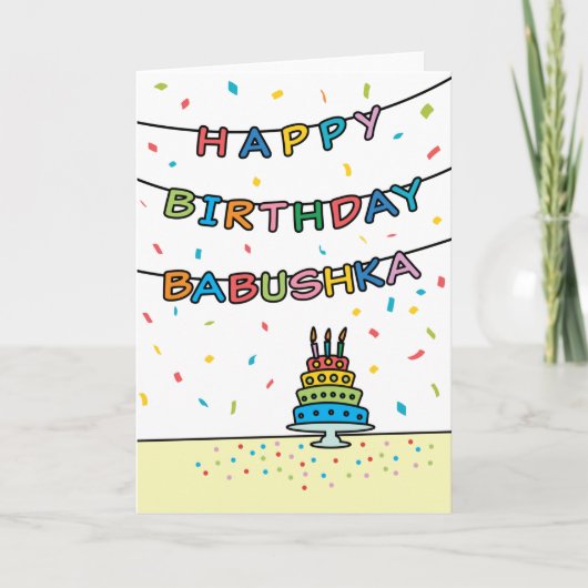 Birthday Card for Babushka Kaart (Voorkant)