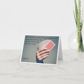 Birthday Card for Magicians - Funny Card Fan Kaart