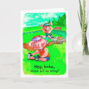 Birthday Card for Runner - Hamstring Stretch Kaart