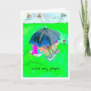 Birthday Card for Runner - Runend Peeps Kaart