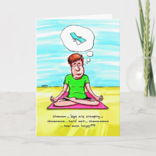 Birthday Card for Yoga Lover - Yoga Chair Kaart