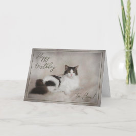 Birthday Card "Happy Birthday Cat" Feestdagen Kaart