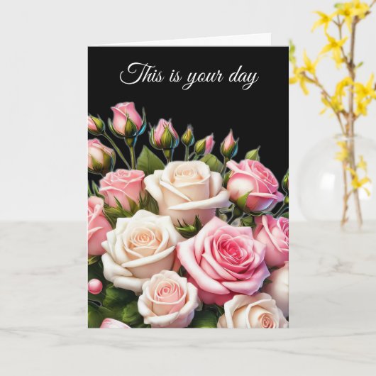 Birthday Card Kaart (Gele Bloem)