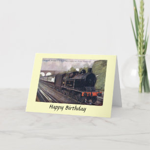 Birthday Card - L & N W R Tank Engine Kaart