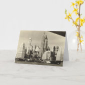 Birthday Card, Lower Manhattan Skyline Kaart (Gele Bloem)
