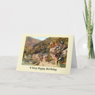 Birthday Card - Lynmouth, Devon Kaart