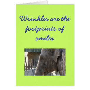 Birthday Card met Elephant Wrinkles