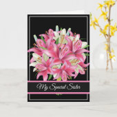 Birthday Card - Mijn speciale zuster Card Kaart (Gele Bloem)