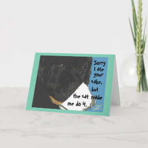 Birthday Card~ Newfoundland Dog Humor Kaart